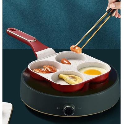 Egg Pan Omelette Pan, 4-Cup Nonstick Egg Frying Pan, Pancake Pan, Healthy Granite Egg Cooker Pan Egg Skillet For Breakfast