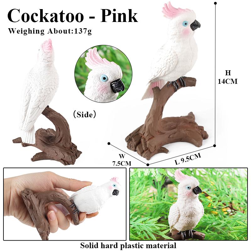 Oenux Bird Nest Animals Peacock Parrot Trogon Hornbill Owl Model PVC Action Figures Big Garden Decoration Cute Kids Toy Gift