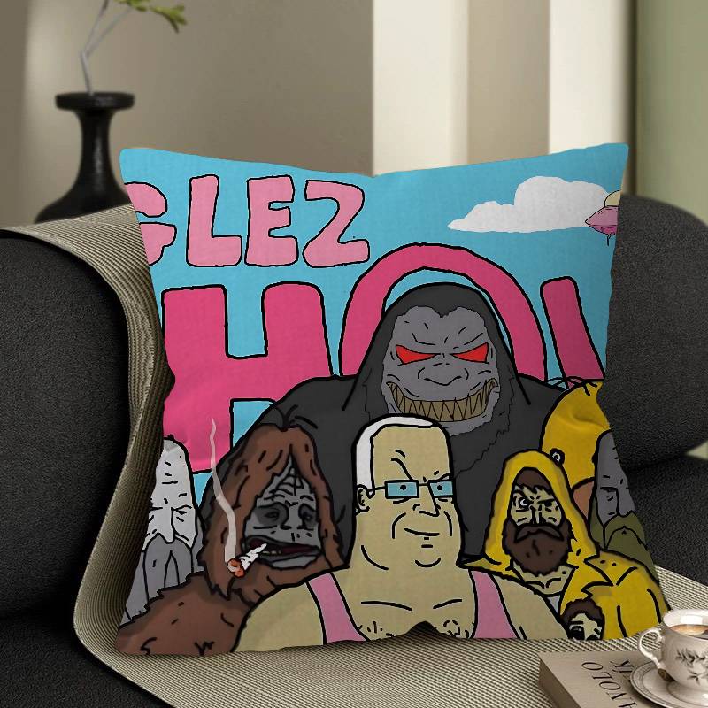 Cartoon The Big Lez Show Pillow Cover Sofa Cushion Cover Home Room Decoration Children Gift