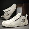 2025 Men's Casual Shoes Side Zipper Short Boots Versatile Flat Bottom