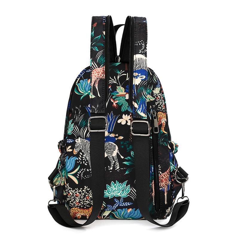 National Embroidery Women Shopping Multifunction Backpack Nice Floral Embroidered Lady Bohemian Nylon Backpacks