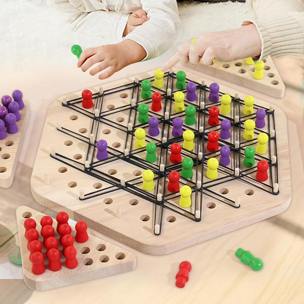 Chain Chess Game Geometry Desktop Game Family Interaction Exercise Thinking Toys Triangle Chess Desktop Game for Kids