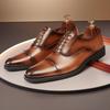Spring and Autumn Three-joint Leather Shoes for Men's Non-slip Business Formal Wear Breathable Lace-up Young Men's Shoes and Shoes Versatile
