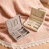 Dustproof Jewelry Display Box Tough Ring Necklace Earrings Brooch Box Flip Top Jewelry Box Compact For Bedroom Gift Jewelry