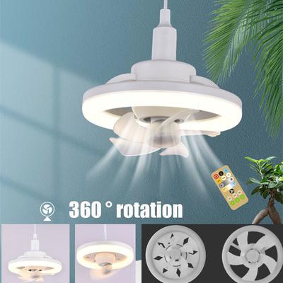 E27 Remote Ceiling Lighting 360° Shaking Head Suction Fan Light 48W/60W Bedroom Living Room Switch Control Ceiling Fan Light