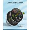 Temperature And Humidity Meter And Sensor 5.3-Inch LCD Screen Wireless Smart Home Weather Monitor,Temperature And Humidity Meter