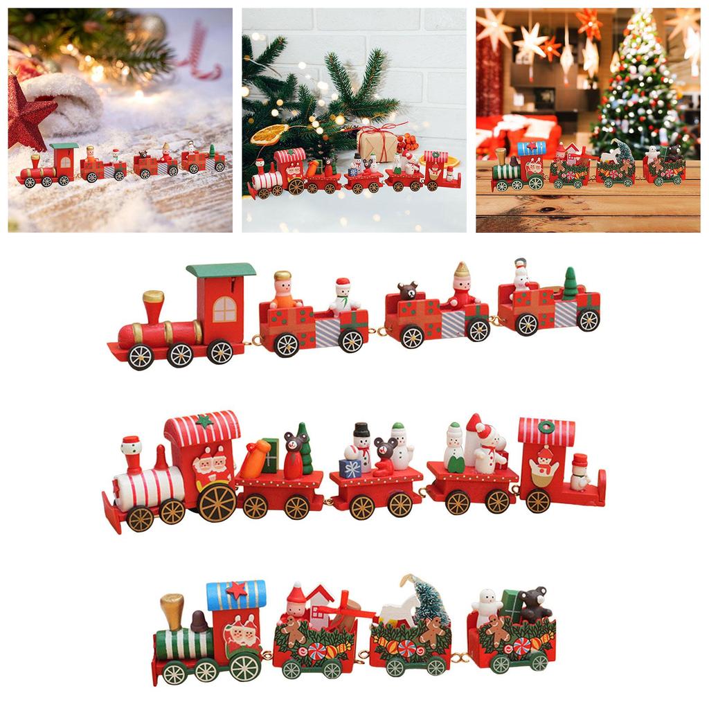 Xmas Train Ornament Table Decor Table Centerpieces Christmas Tree Decoration Train for Shop Window Outdoor Indoor Desktop Party