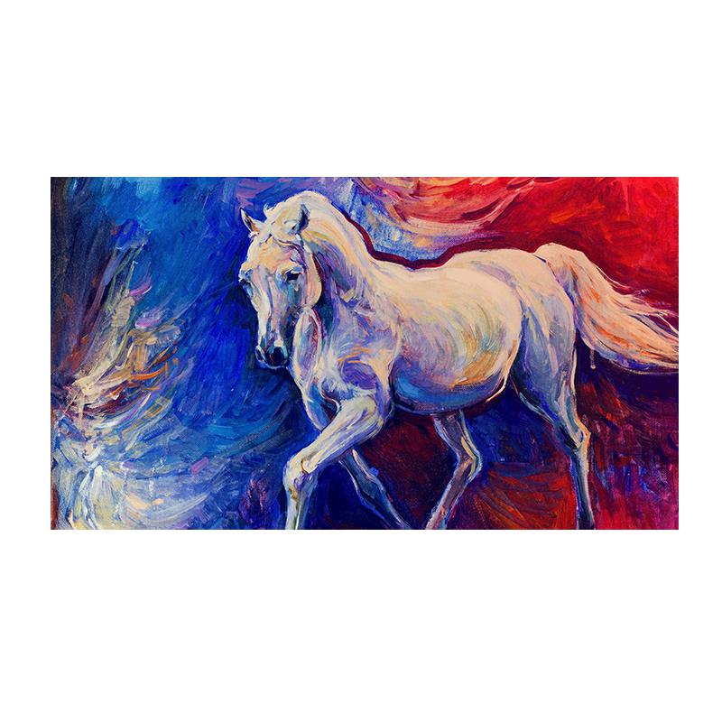 Pictură pe pânză cu trei cai care alergă, postere și imprimeuri de artă cu animale, pictură modernă, imagini de perete, pentru decorarea camerei de zi