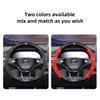 YXMP4 Car Steering Wheel Cover Carbon Fiber Pattern Accessories For Skoda Superb Octavia Rapid Kodiaq Kamiq Fabia Enyaq iV Scala Karoq