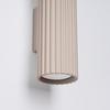 Modern taupe wall sconce, corrugated tube, 30 cm, top and bottom, 2xGU10 10W KARBON, Sollux Lighting