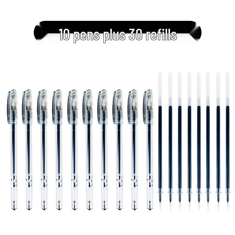 High-Quality Black Pen Set: 0.5 Signature Ballpoint, Ideal for Students & Exams