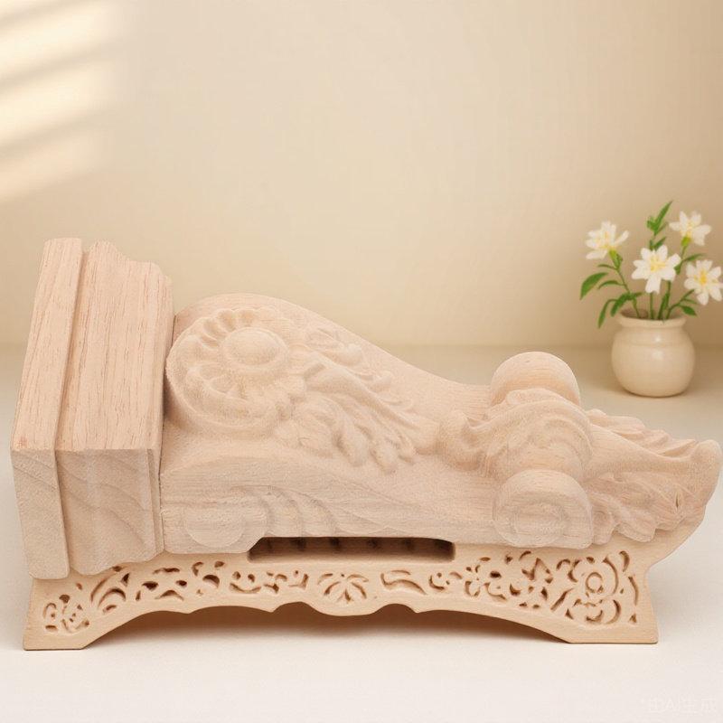 Furniture Decorative Applique Corner Onlay Ornate Wood Appliques Carved Molding Door Decoration
