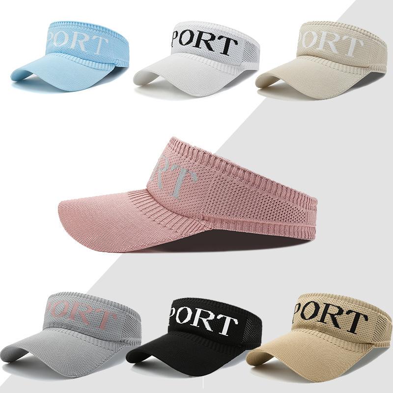 Bilyclub Sun Protection Hats For Women Men Visor Hat Chirdren Cap Letters Sport Baseball Caps Empty Top Leisure Summer Cap