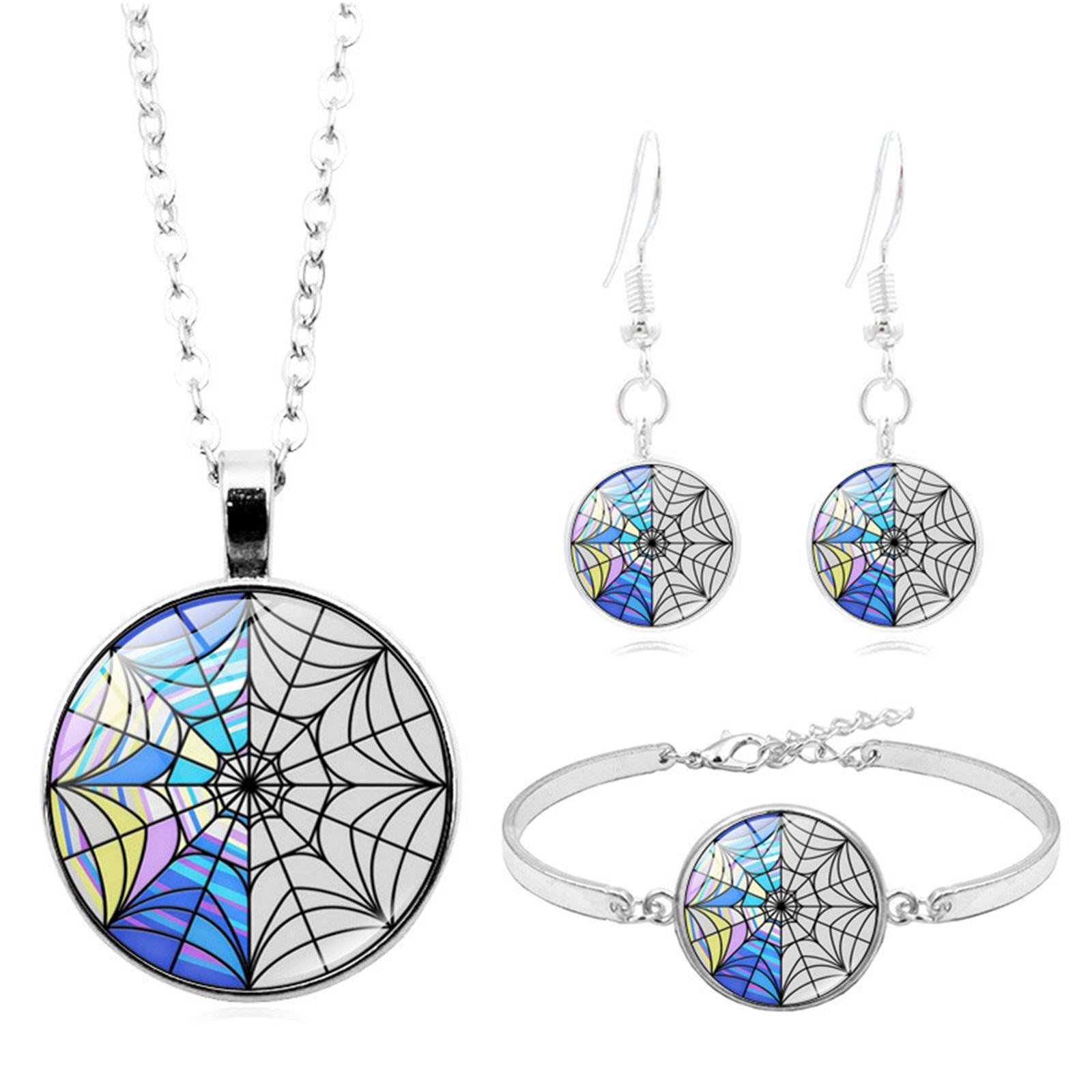 

Семейный набор ожерелий для женщин, популярный в Европе и Америке, браслет, серьги и ювелирный набор из трех предметов One Size