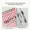 100 Holes Nail Art Drill Storage Box Dustproof Grinding Polish Head Holder  Nail Art Supplies