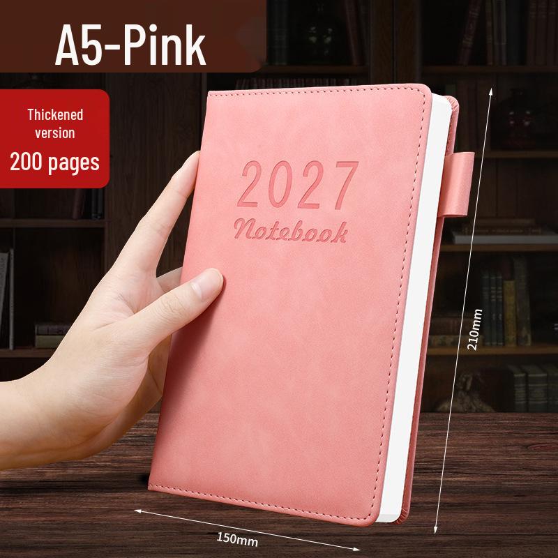 פנקס רשימות פרימיום A5 לסטודנטים ועסקים 2025 - לוגו מותאם אישית, דפים עבים, יומן A4