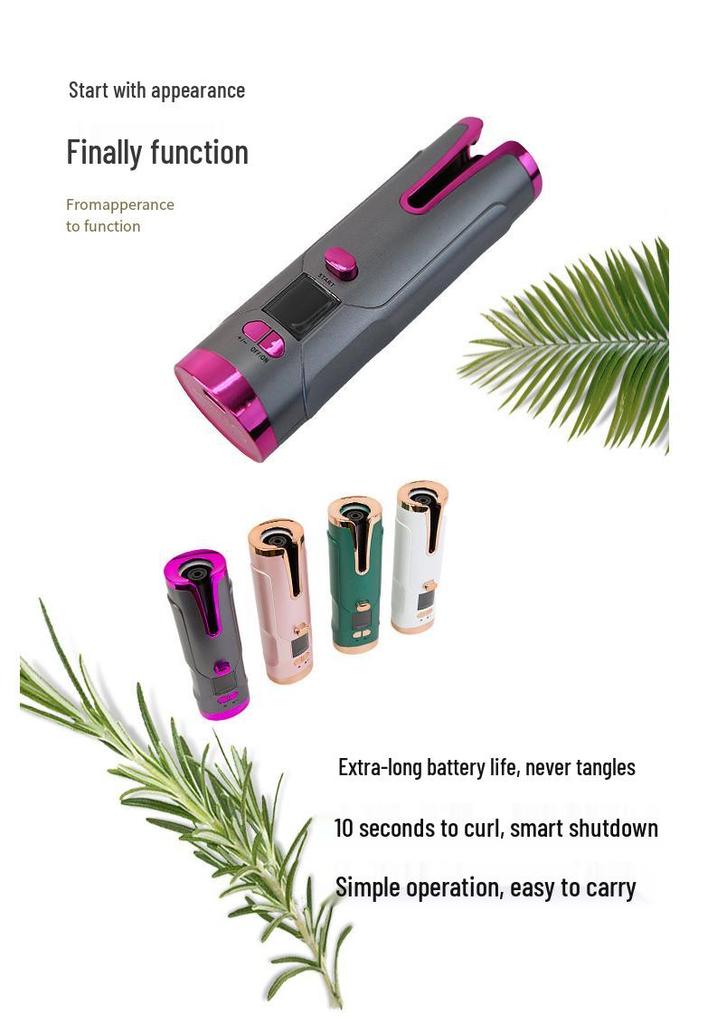 Wireless Automatic Mini Curling Iron with Smart Charging and Anti-Scald Technology