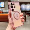 Electroplated silk pattern magnetic suction Samsung S11 Apple iPhone11 sand powder soft case mobile phone case protective case S11