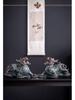 Chinese Ceramic Pixiu Tea Pet Pair - Home, Office, or Living Room Decor