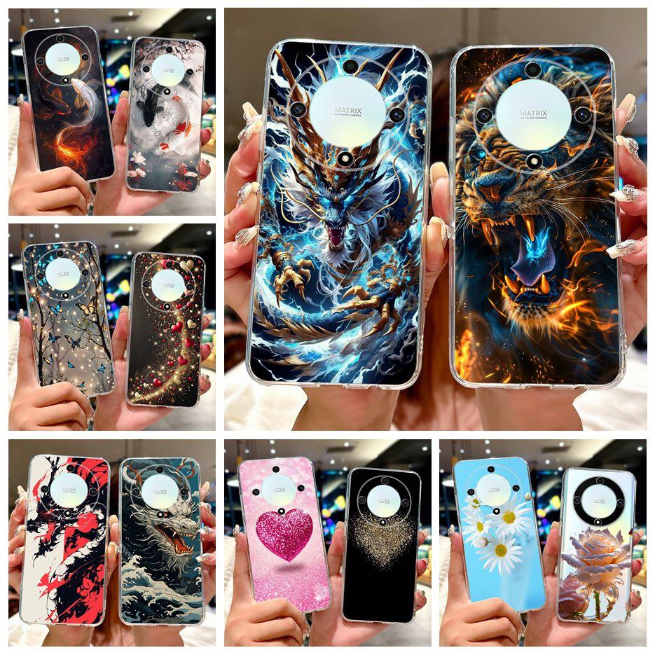 Für Honor Magic6 Lite Hülle HonorX9B ALI-NX1 Coole Drachenbemalte Abdeckung Weiche Silikonhülle Für Honor X9B Magic 6 Lite Fundas Coque
