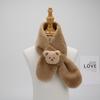 2025 Cartoon Faux Rabbit Fur Kids' Scarf: Plush Winter Neck Warmer for Boys & Girls