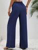 European & American Women's Solid Color Wide-Leg Floor-Length Pants for Spring/Summer 2025