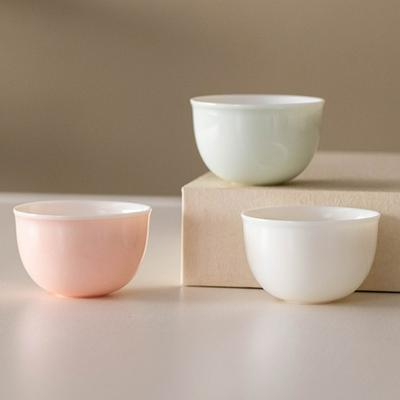 Ceramic Tea Cup Japanese Household Kung Fu Small Single Teacup Meditation Cup Kung Fu Solid Color Teaware Drinking Teaset New
