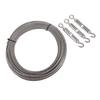 50M Stainless Steel Cable Kit 2MM Wire Rope with M2 Aluminum Ferrules for Hanging Tying Trellis Gardening Climbing