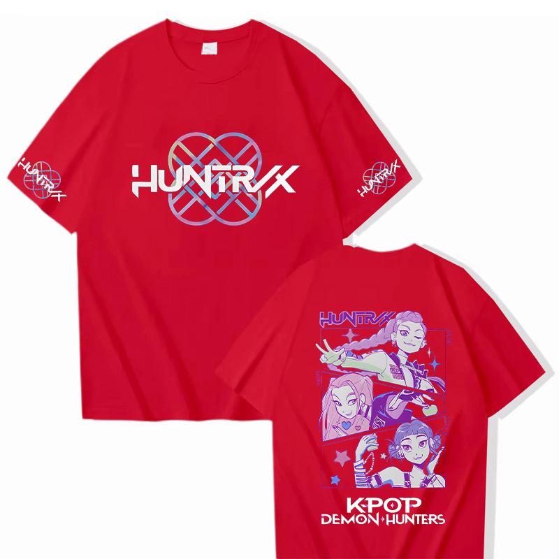 13 Colors Anime KPop Demon Hunters T-shirt Harajuku Women Men Casual T Shirt Fans Gift Tees Tops Fashion KPop Demon Hunters Short Sleeve