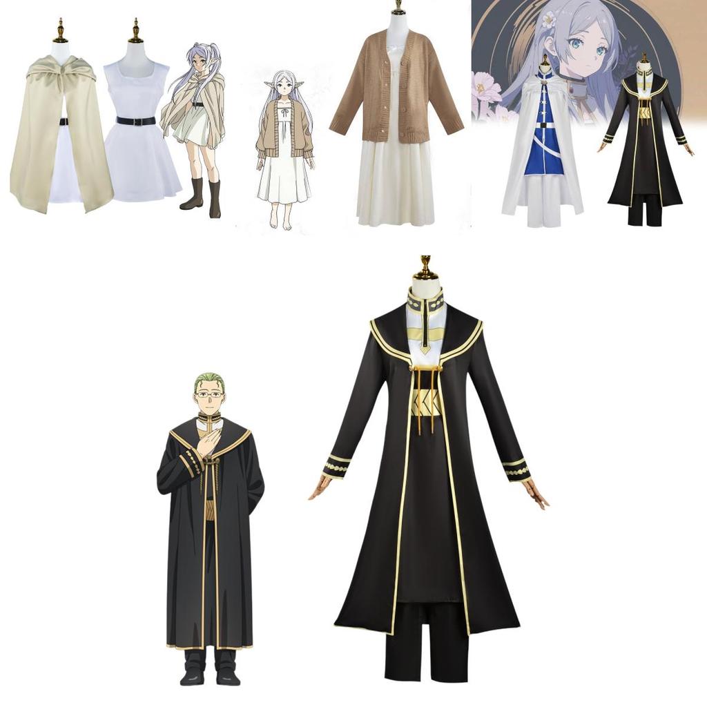 Elegant Polyester Anime Cosplay Costume For Frieren Characters All Sizes Available