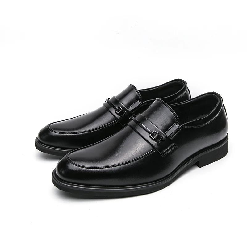 Fashion Men 2025 Fashion Loafers Shoes  New Comfy Mens Soft Sole Leather High Quality Style Men Business Thick Bottom Oxford Work Shoes