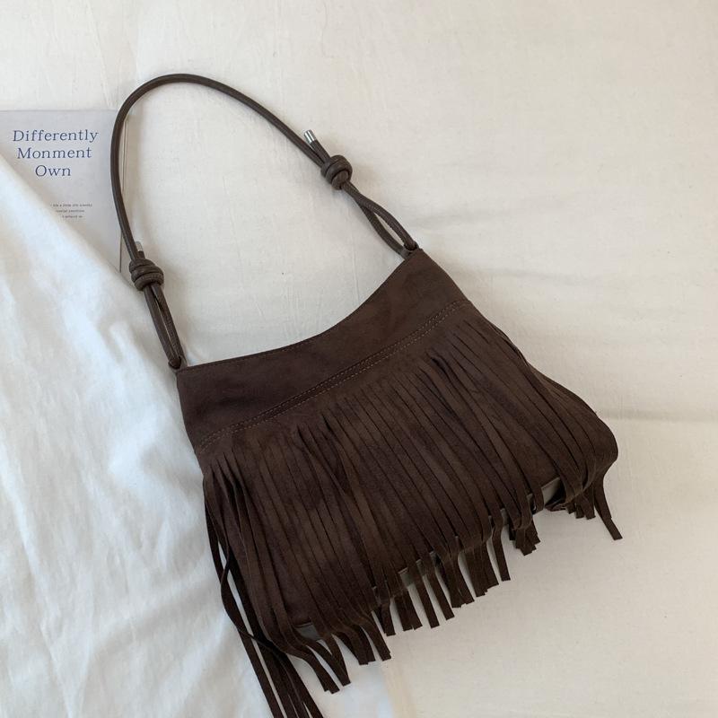 

Retro Fringe Single Shoulder Bag - Autumn/Winter Fashionable Ladies Tote & Crossbody Bag