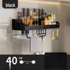 Cmaos Nordic No-Drill Wall-Mounted Kitchen Spice Rack with Knife Holder