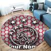 AFC Ajax Custom Name Round Area Rug,Carpet Rug for Living Room Bedroom Sofa Playroom Decor,Non-slip Floor Mat
