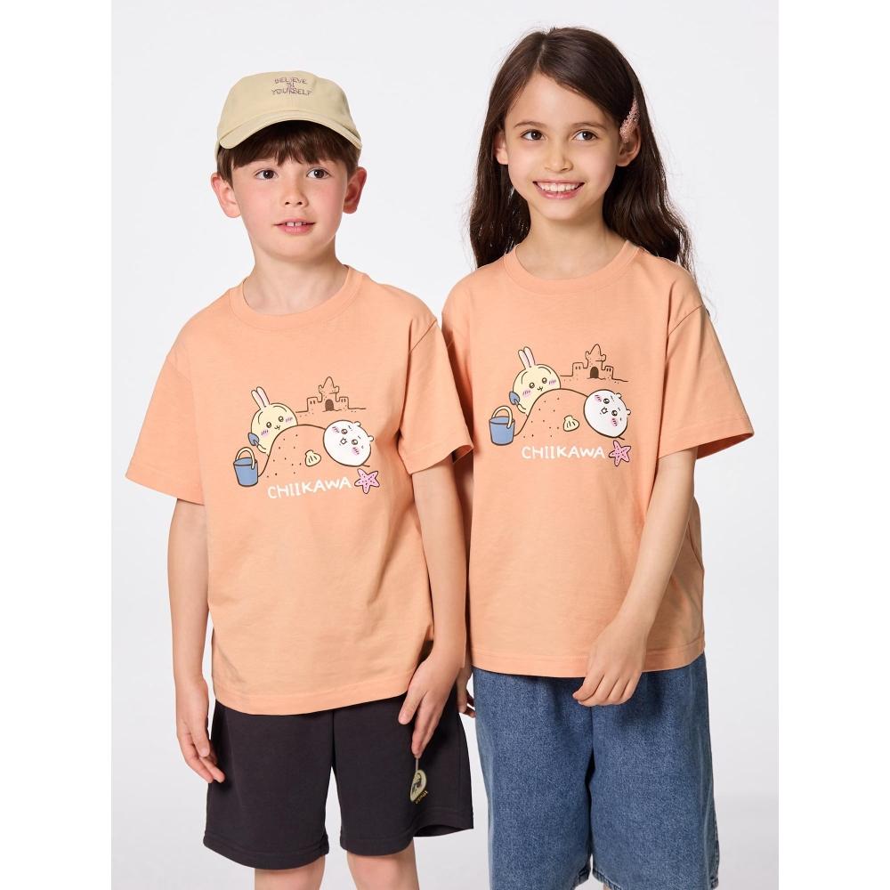 

GU by Uniqlo Футболка детская унисекс с рисунком Chiikawa 23 ORANGE/100cm