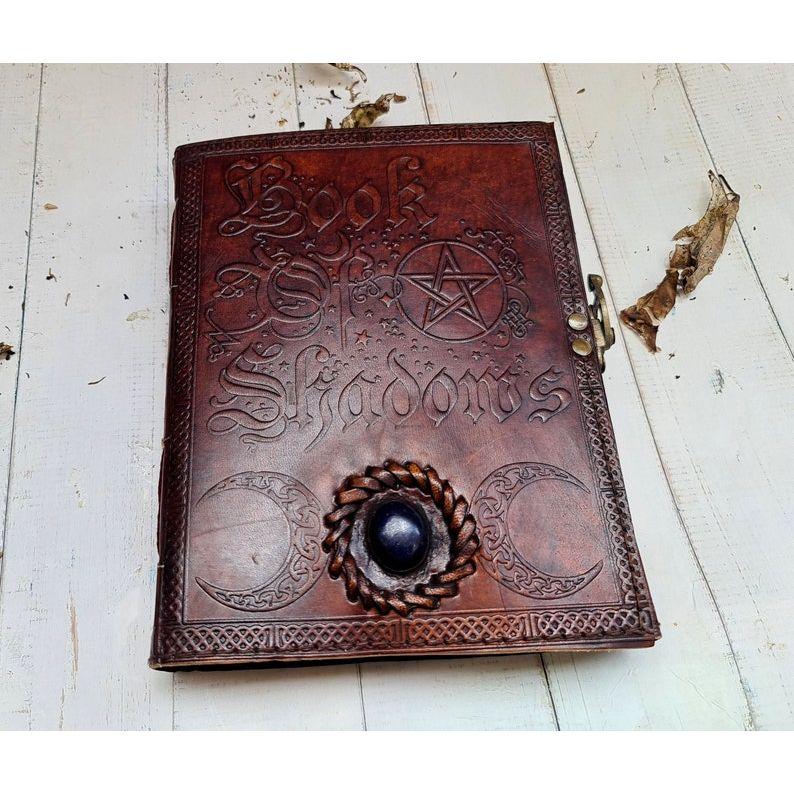 

Книга Теней Кожаный Гримуар Кожаный Журнал Волшебная Книга Кельтский журнал 7 x 5 in коричневый