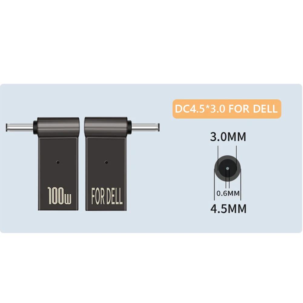 PD 100W Laptop Power Charger Supply Adapter USB Type-C Female To DC Male Jack Plug Converter for ASUS 19V 20V HP 19.5V Dell