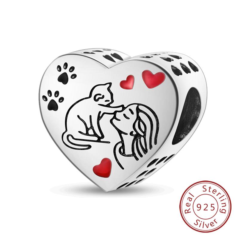 New Love Heart Shaped Charms Copper Family Love Friendship Charms Fit Original Bracelet Bangle Women Jewelry Gifts