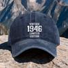 FourSeason MultiFunctional Vintage Washed Baseball Cap Retro  Digital Printed Personalized Peaked Cap Casual Trendy Blac