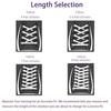 Ezfishoom Shoelaces Flat 2 Pairs (4 Pieces) 8mm Width Rubber Laces Plain Stylish Sneakers Athletic Shoes Sports Men Women