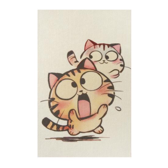 Wall Mounted Cat Scratcher Self-adhesive Cat Scratch Pad Cute Kitten Pattern Scratch Mat Protects Furniture And Walls for Indoor Cats Scratching