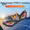 Type-c Rechargeable Car Accessories Solar Demon Eyes LED Light, USB Wireless Animated Eye Warning Lights for Windshield Modified Vehicle Exterior