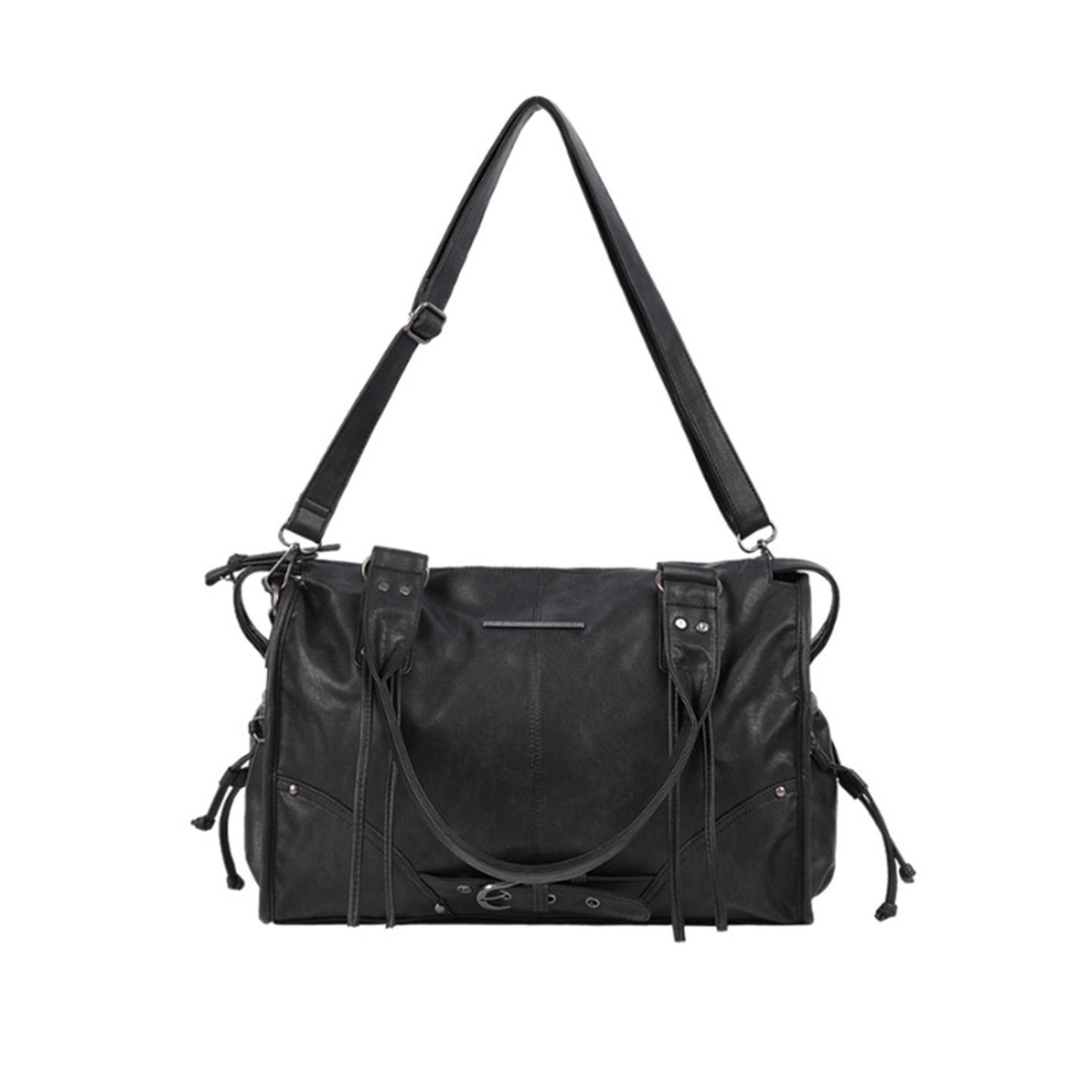 Single Shoulder Rivet Motorcycle Bag, Large Capacity Niche Crossbody Bag, Tote Bag 38*14*29