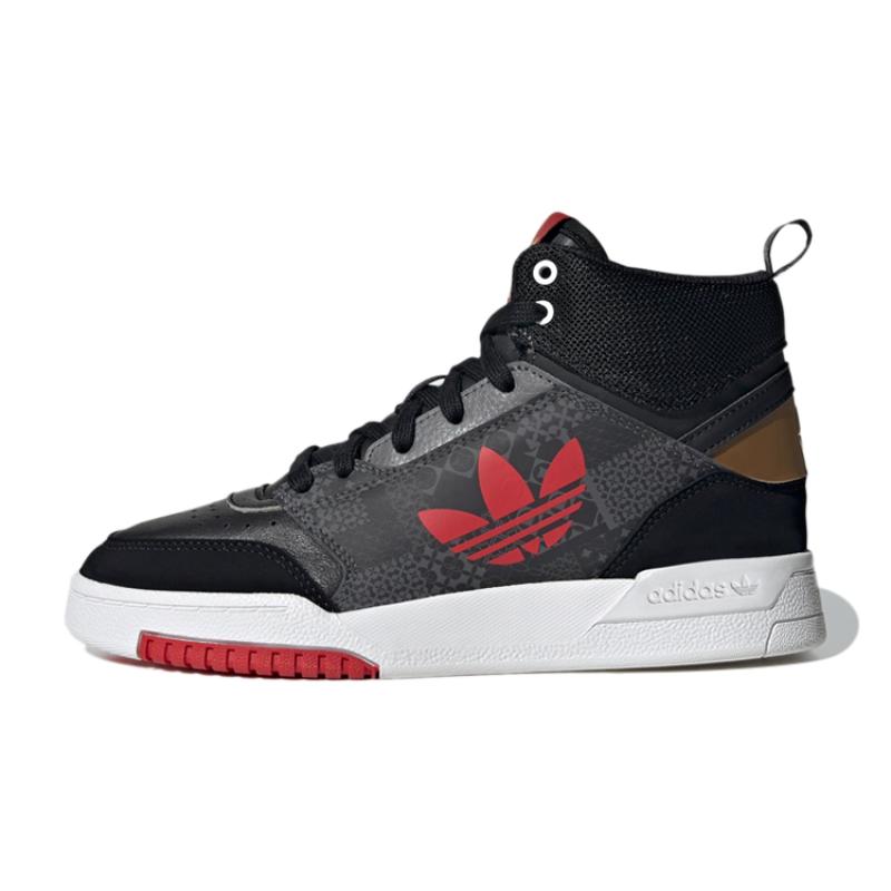 

Adidas Originals Drop Step J Abrasion Resistant High Top Skateboard Shoes Black Red Teenagers Sneakers GX6353 35.5