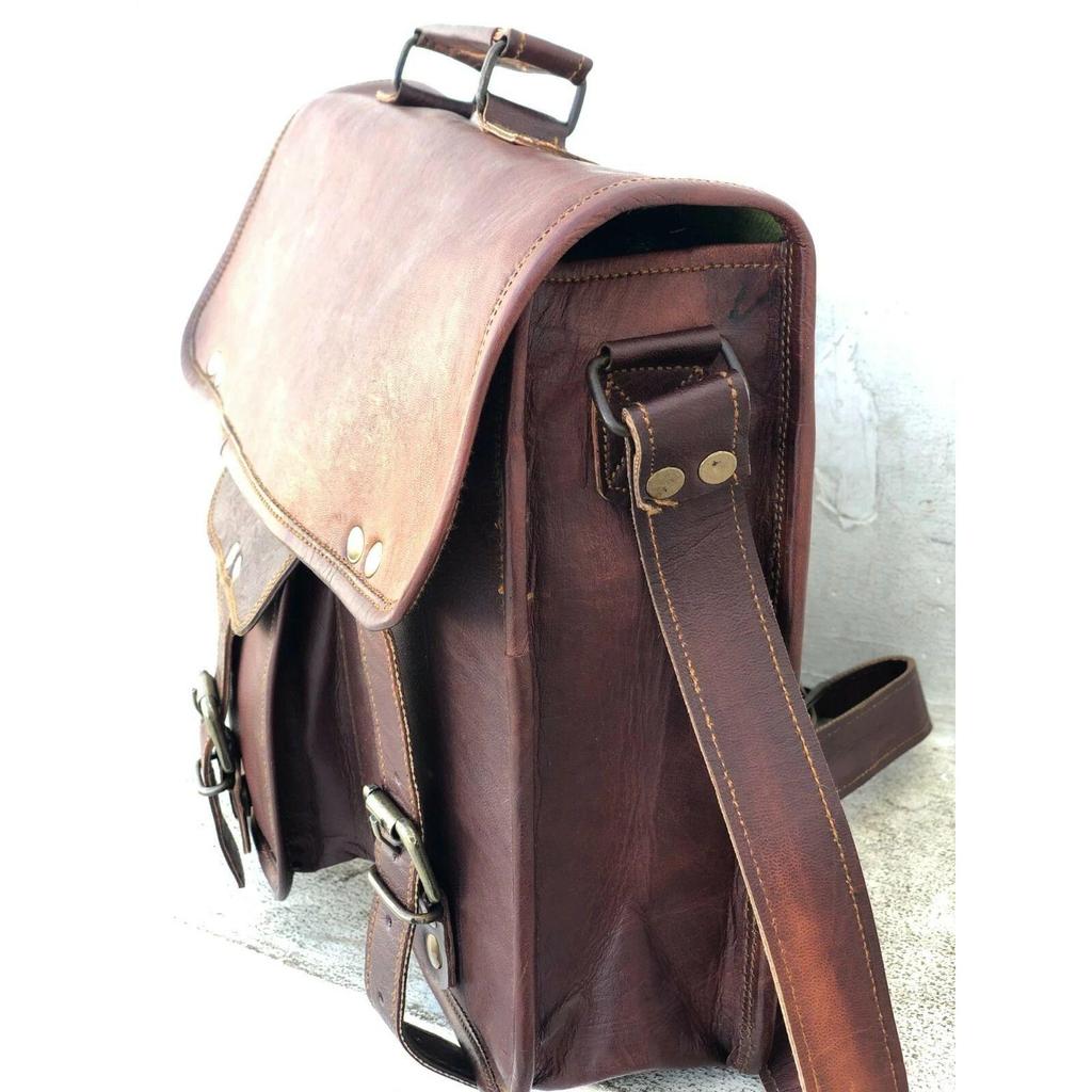 New Leather Men's Business Briefcase Handbag Laptop Shoulder Messenger Bag