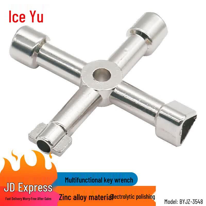 Cross Inner Triangle Wrench Key for Water Meter Valves