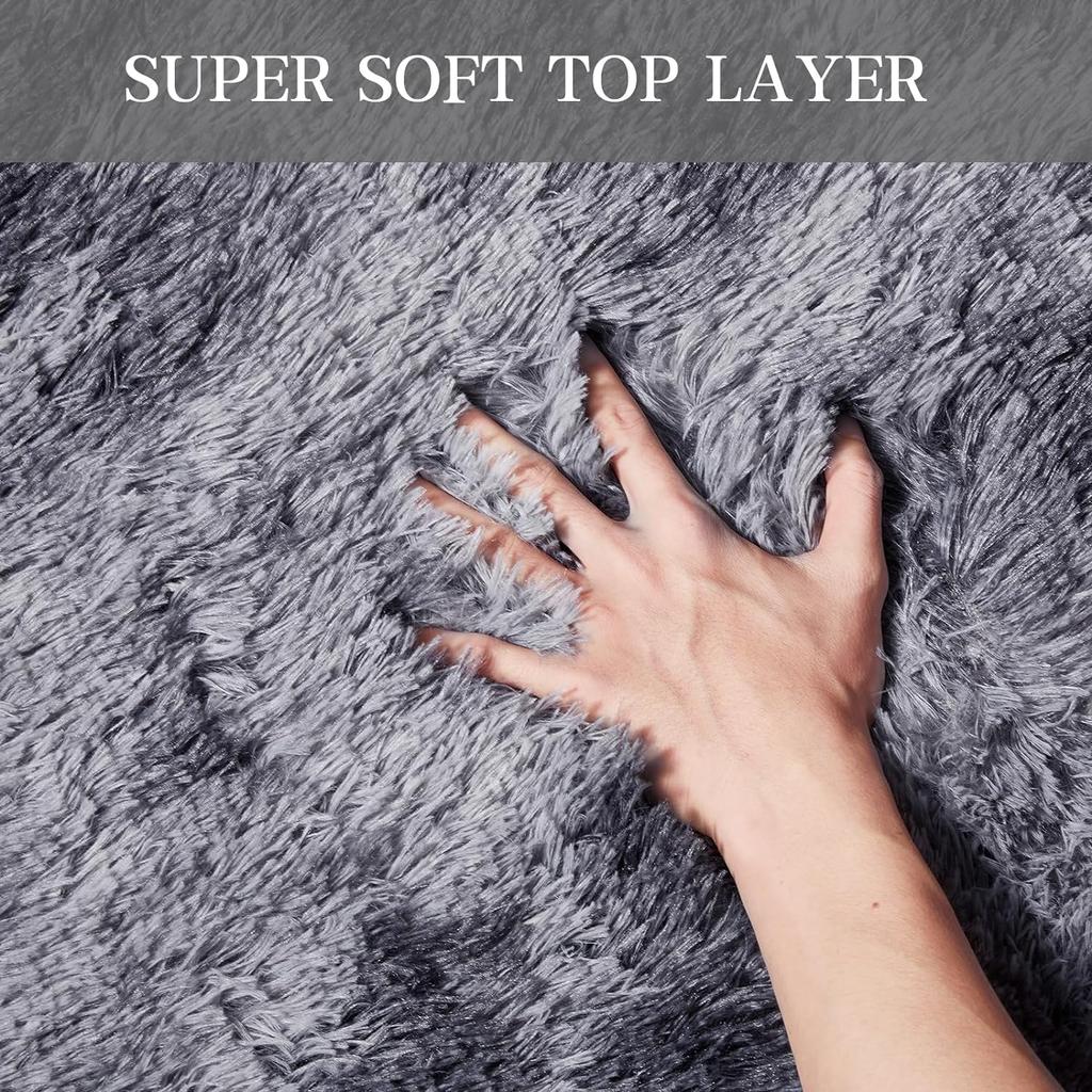 Tappeto Peluche Tie-Dye Morbido Soffice per Soggiorno Camera da Letto Tappetino Decorazione Casa Stanza dei Bambini Tappetino Antiscivolo per Bambini che Gattonano