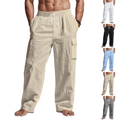 Men's Summer Linen Breathable Casual Loose-Fit Multi-Pocket Pants