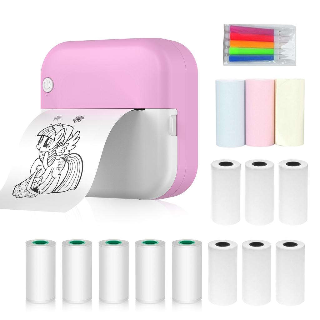 Mini Thermal Printer Multifunction Portable Sticker Maker Instant Photo Inkless Printing Support BT