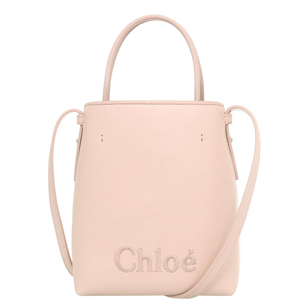 

Chloe SENSE Shiny Calf Leather Micro Tote Shoulder Bag I10 Cement for Women (CHC23UP873 Pink) [Brand Name] [Used]